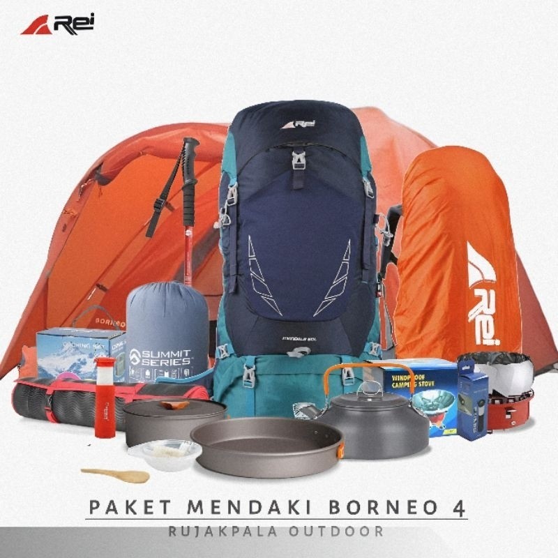 Paket mendaki gunung carrier arei outdoorgear 60L / paket spesial mendaki / paket camping murah /  b