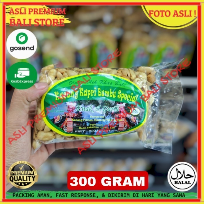 

OLEH OLEH MAKANAN CEMILAN CAMILAN SNACK KULINER KHAS ASLI ORI ORIGINAL BALI KACANG KAPRI BUMBU 300 GR GRAM