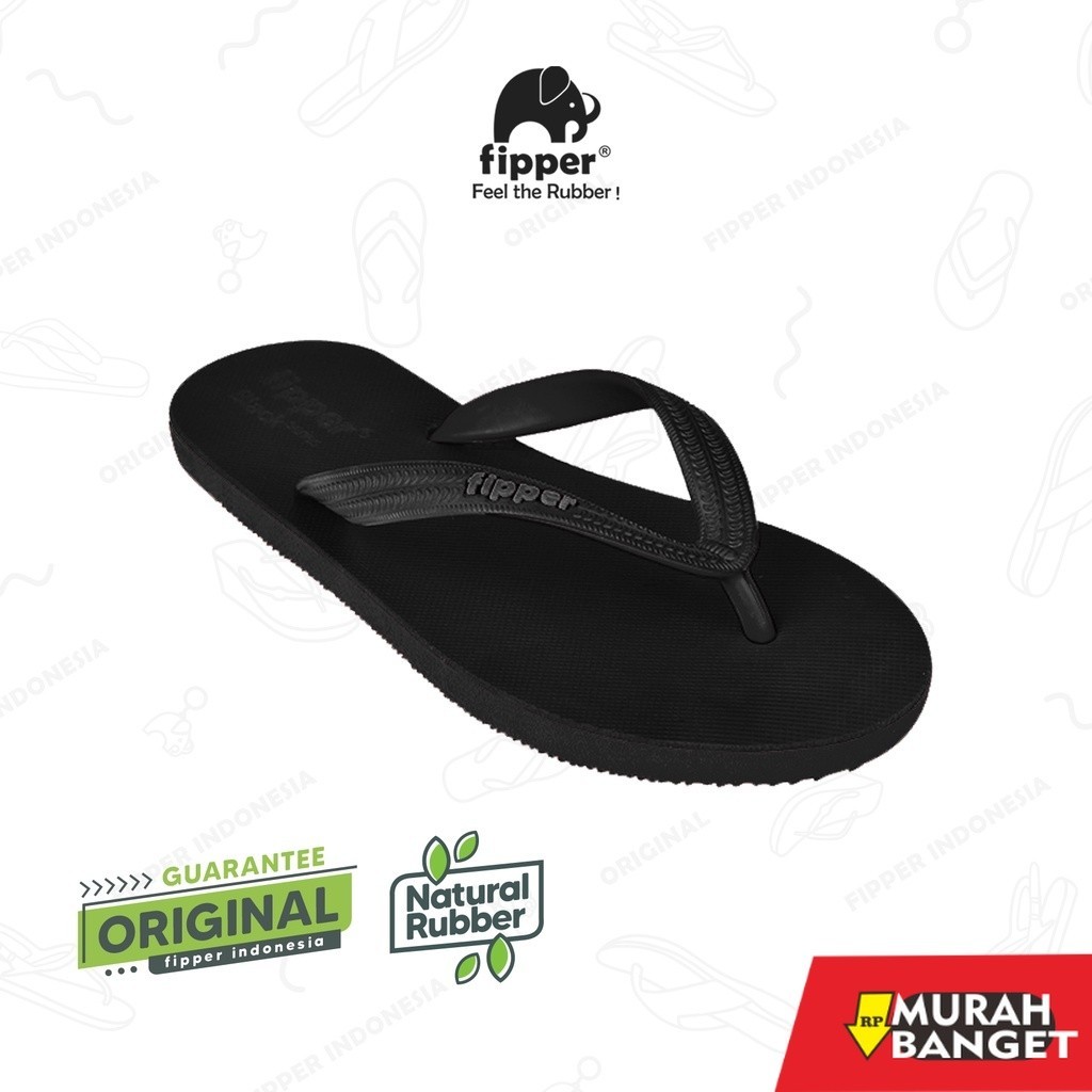 Sandal rumah laki laki- Fipper Black-M Series Black / Black