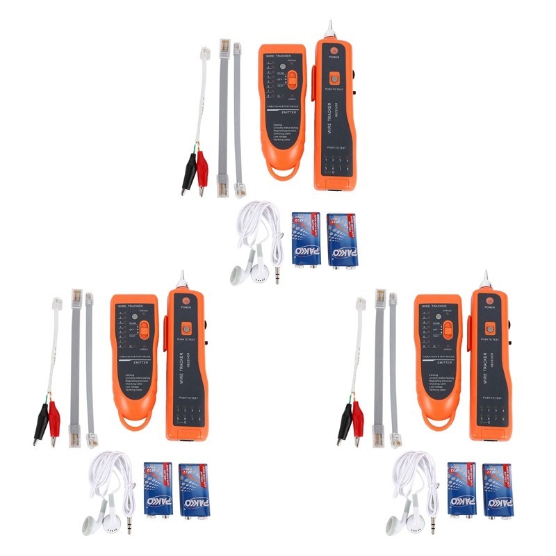 3X Utp Stp Cat5 Cat6 Rj45 Lan Network Cable Tester Line Finder Rj11 Telephone Wire Xq-350