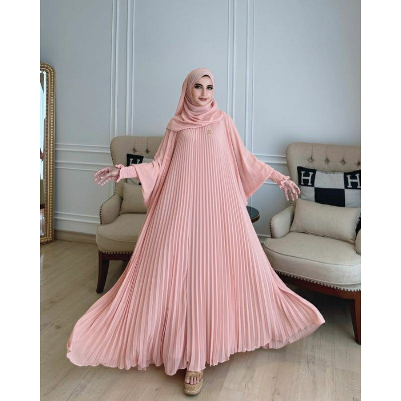 shellasaukia gamis kaftan plisket