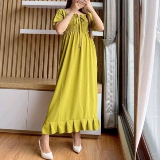 FAZA LONG DRES CRINCLE/party Dres Kringkel/Dress Jumbo LD 100-120cm/Dress Korean Style