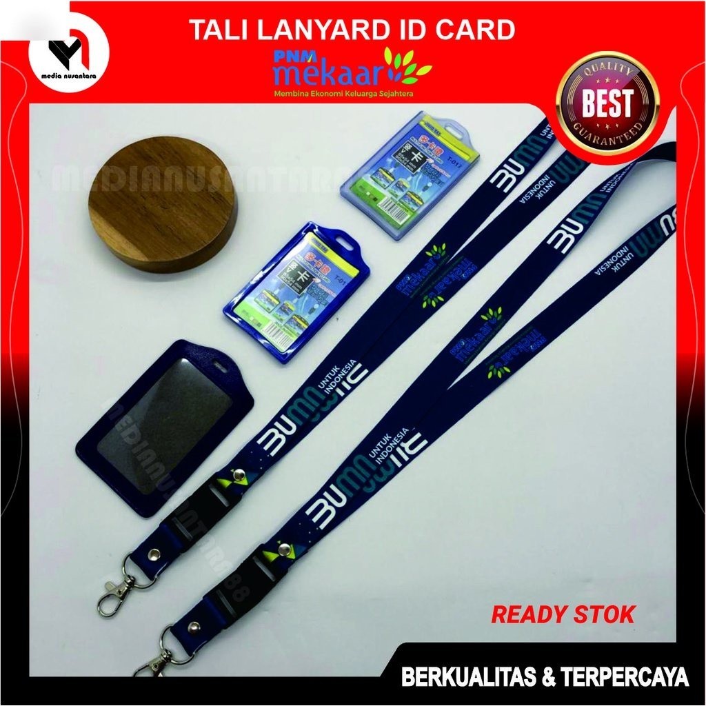 

Lanyard ID Card BUMN PNM MEKAR Lengkap Dengan Holder Printing 2 sisi Berkualitas