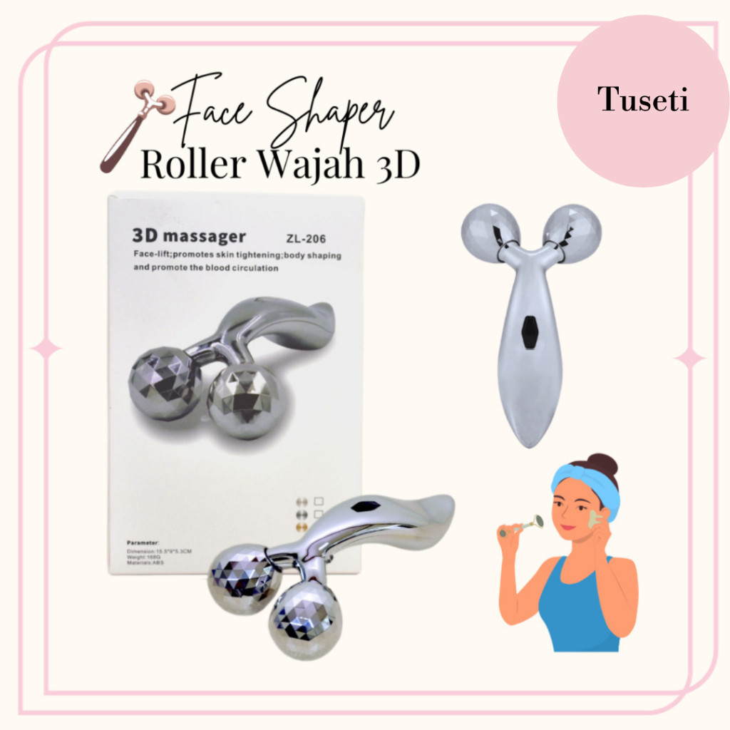 Face Massager | Jade roller | Alat Pijat Wajah | Alat Pijat Badan | Face Roller | Roller Wajah Penir