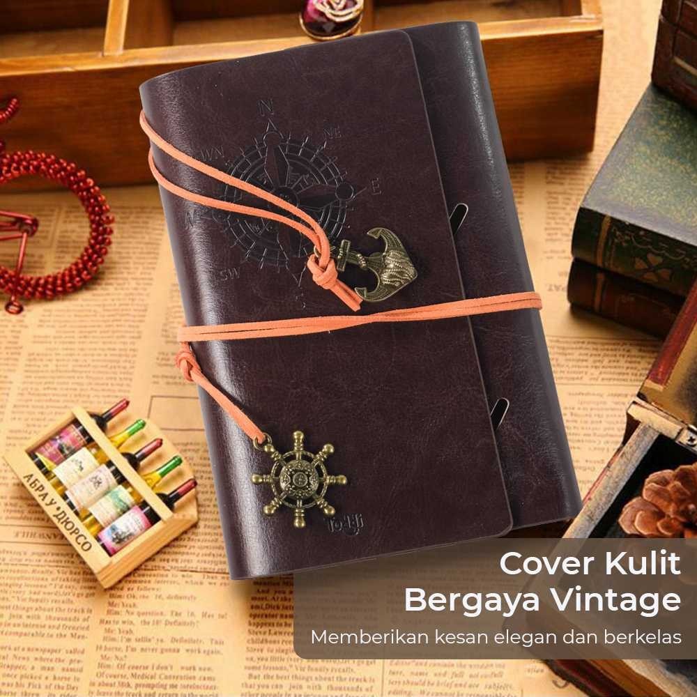 

Primal Toddi Buku Catatan Harian Binder Kulit Retro Pirate Daily Notebook - 8005