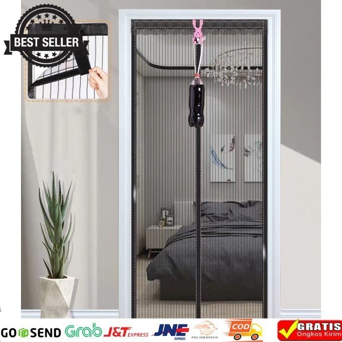 Tirai Pintu Model Magnet Anti Nyamuk Ukuran Besar