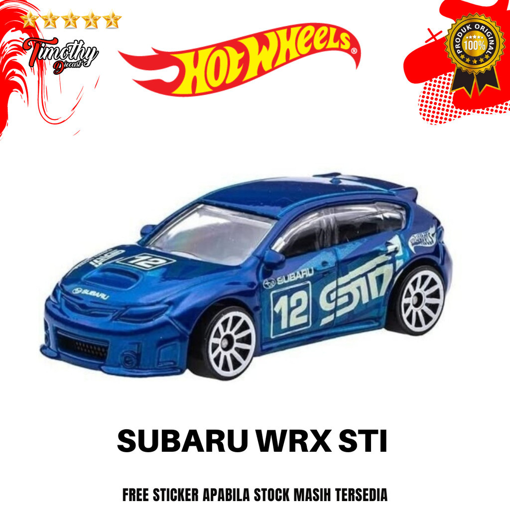 Hot Wheels New Loose From Pack Japanese Themed JDM Subaru WRX STI Biru