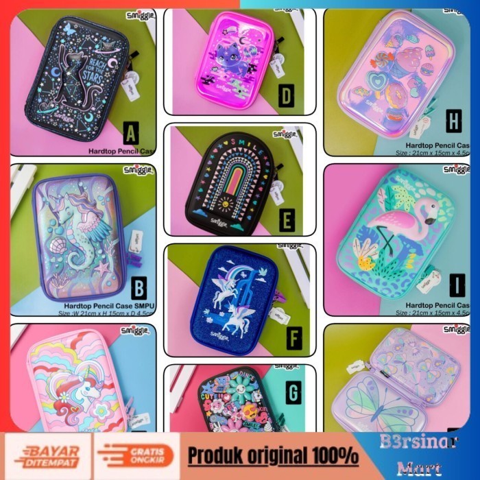 

[BAYAR DI TEMPAT] PROMO Smiggle Hard Pencil Case Kotak Pensil Smiggle Girl COD