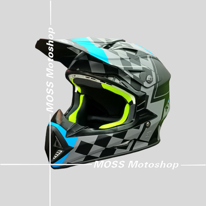 Helm KYT Cross Trail Jumshot # 4 Matt Black Blue  |Original