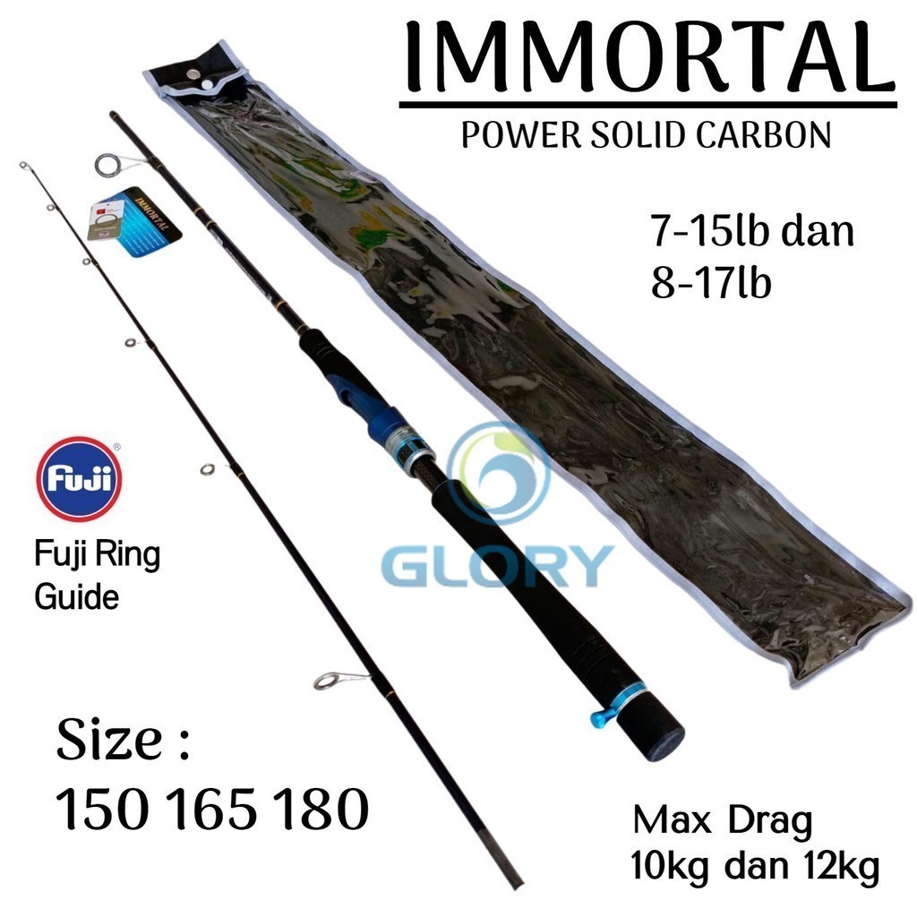 Pegasus Immortal Pro Series 502 562 602 Line WT 7-15lb 8-17lb Joran Spinning Bahan Carbon Solid Ring