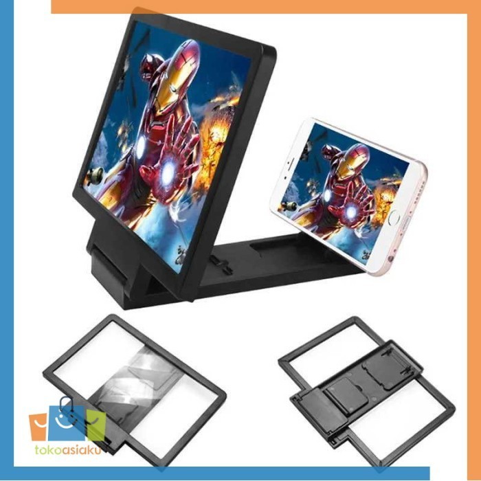 Alat Kaca Pembesar Layar HP Smartphone 5x Bisa DIlipat