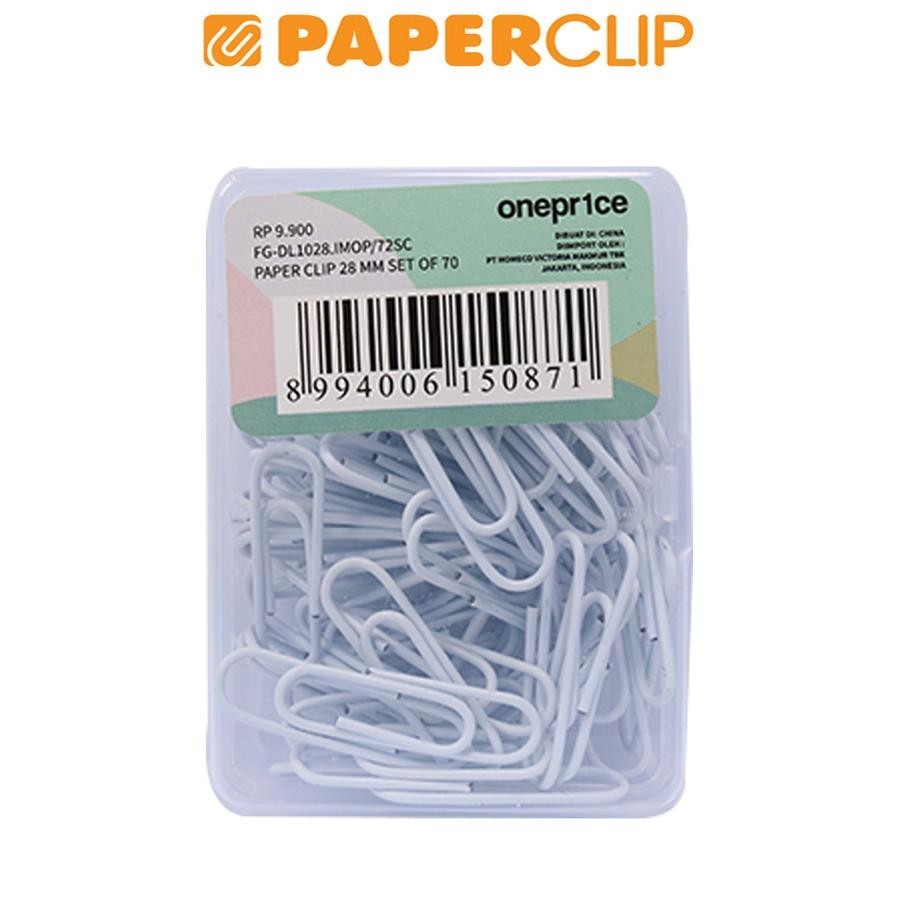 

CLIP PAPER ONE PRICE 28MM SET 70 DL1028 COLOR