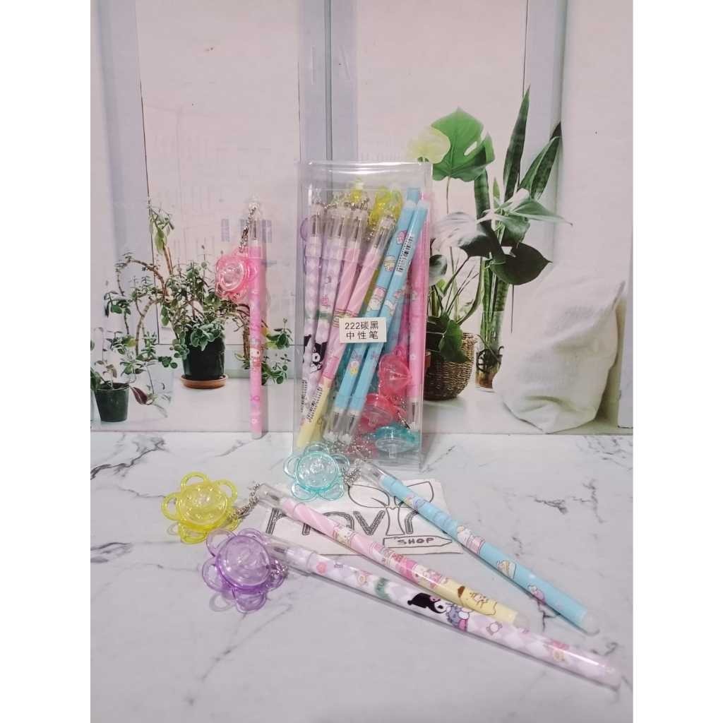 

(12pc) PEN GEL PENA BALLPEN gantung GASING GANGSING SANRIO KUROMI CINNAMOROLL
