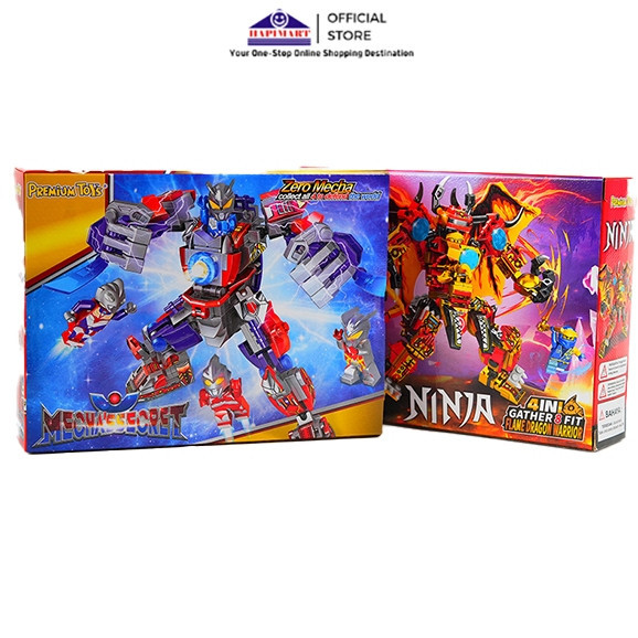 Lego Set Mainan Anak Bricks Ultraman Zero Mecha + Kendaraan Power Rangers Mini Lego Figure