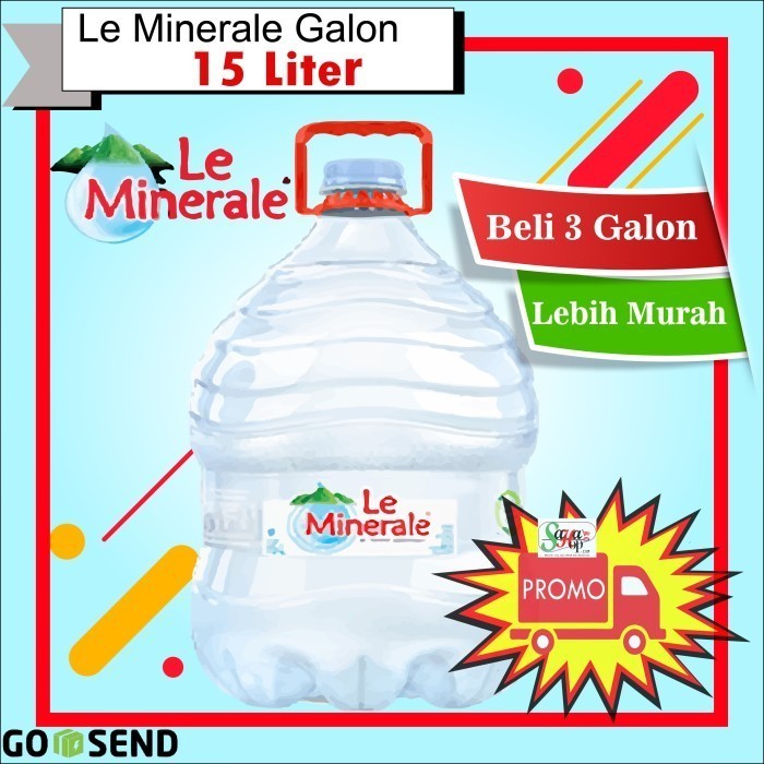 

LE MINERALE GALON 15 LITER (GRAB/GOJEK)