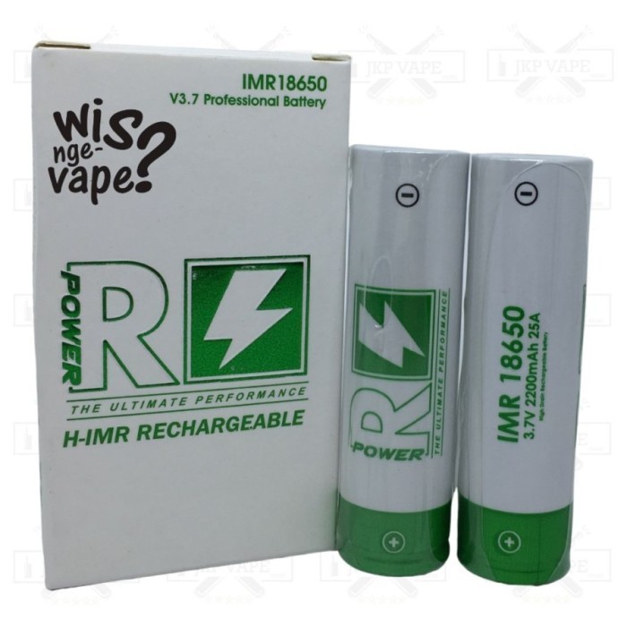 Battery R Power GREEN Eco 18650 2200mAh 25A Battery Baterai Batre Vape