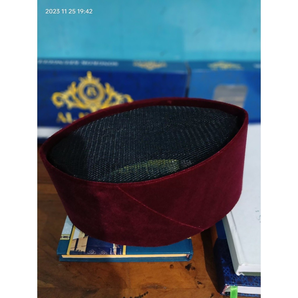 Songkok Peci marun kopiah merah tinggi 7cm, 8cm, 9cm, 10 cm