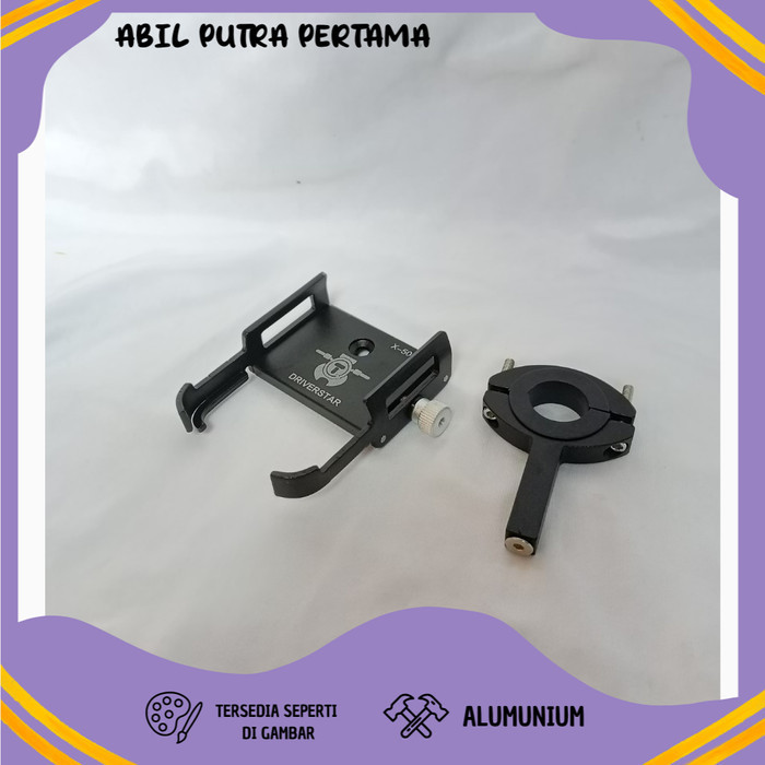 Holder Hp Motor Dudukan Ponsel Alumunium Holder Handphone Holder Scoopy Pcx Vario Nmax Aerox Lexi Xm
