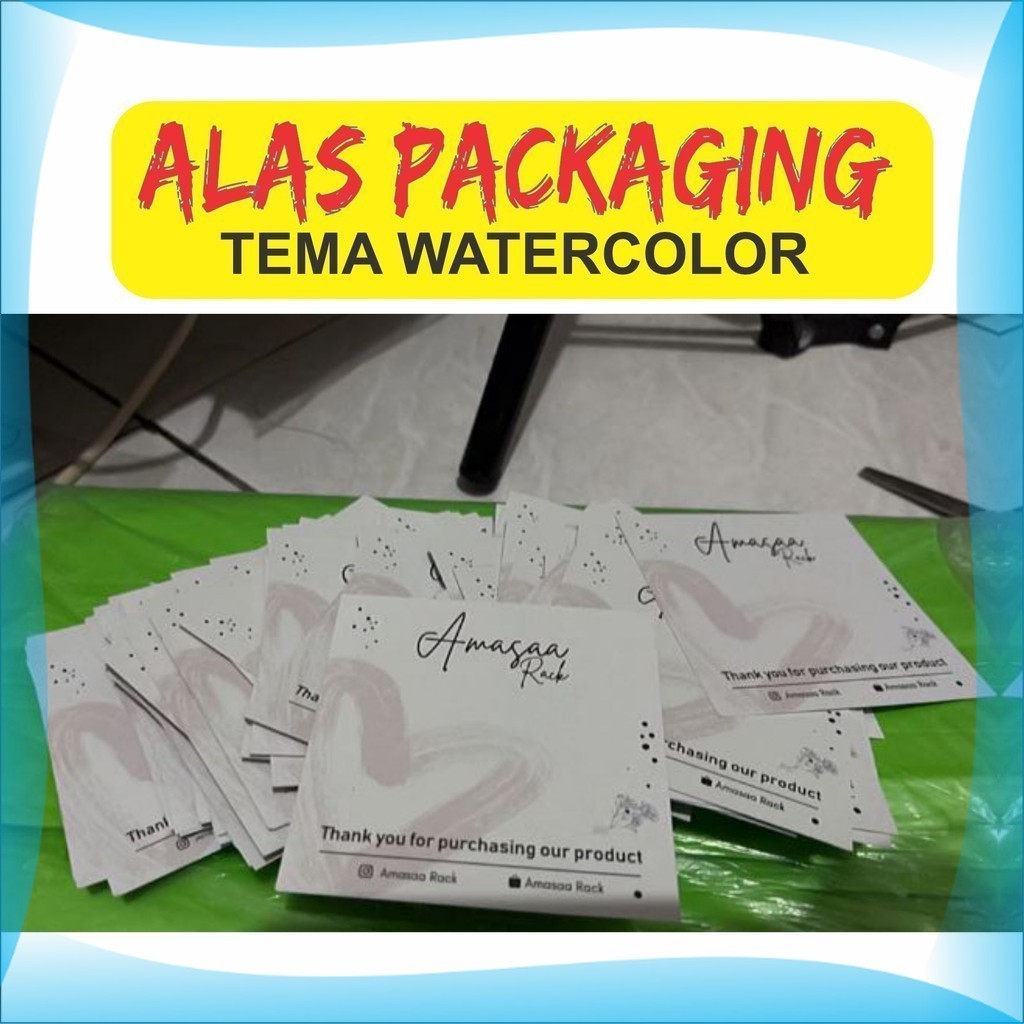 

custom alas packing WATERCOLOR murah Label Jaya