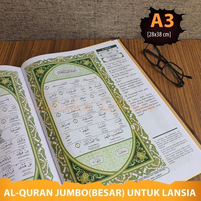 Terlaris ✨ -Al Quran TAJWID JUMBO Al Khobir A3 Terjemah dan Translit Latin Perkata
