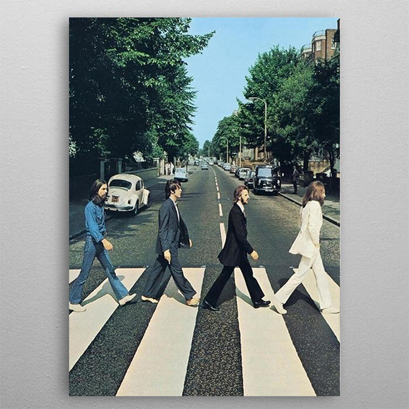 poster dinding kayu aesthetic gambar The Beatles | poster The Beatles KOLAM DECOR