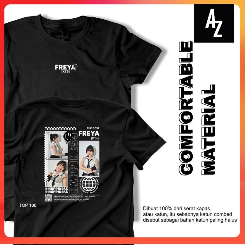 Kaos Baju Distro Pria wanita foto Freya jkt48 / Kaos Freya JKT48 - Az store