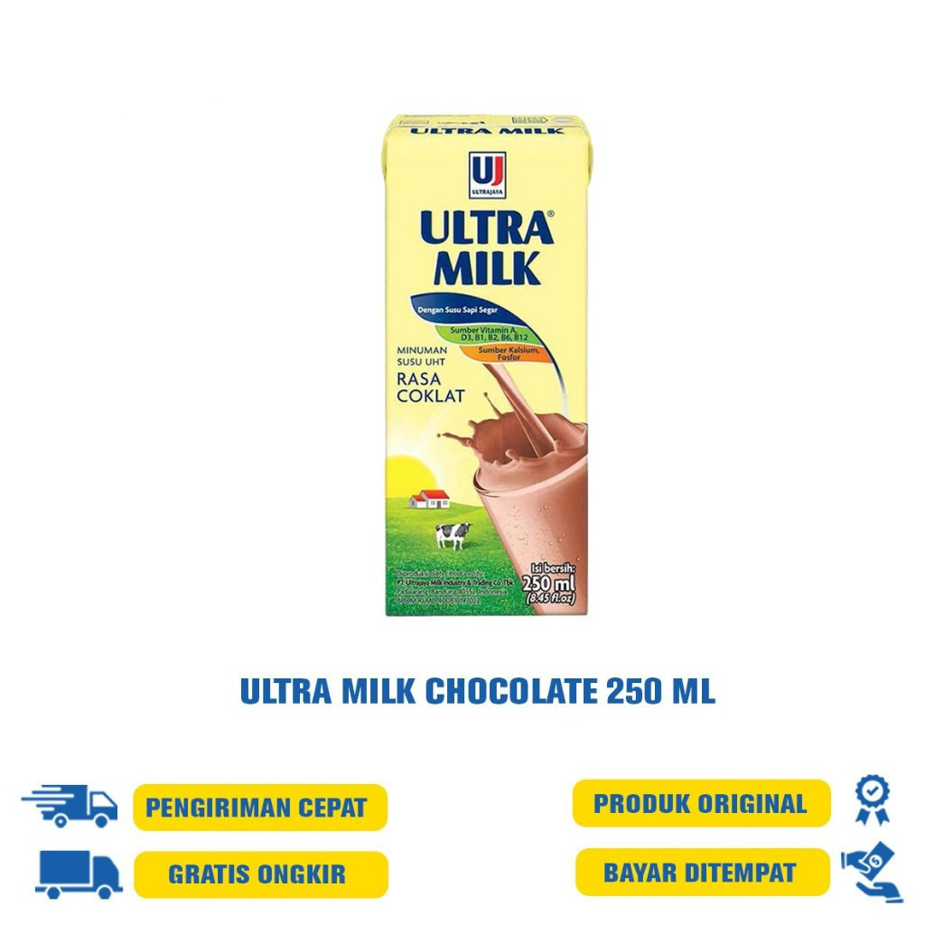 

ULTRA MILK SUSU UHT CHOCOLATE 125ML/200ML/250ML