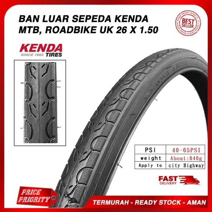 Ban Luar Sepeda 26 x 1.50 Kenda KWEST Ban Luar 26 x 150 MTB Roadbike