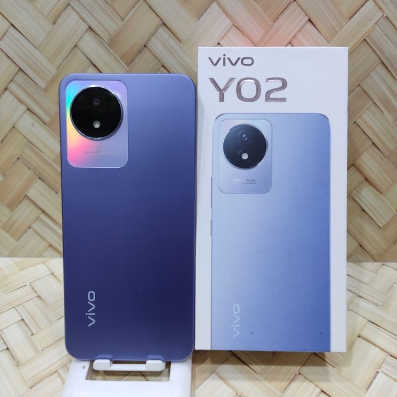 Vivo Y02 3/32 GB Hanphone second fullset batangan original bergaransi