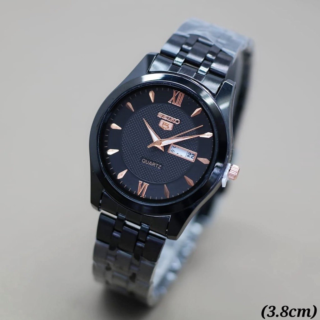 Promo Jam Tangan Pria & Wanita Rantai Premium Seiko Romawi Tipe S971 Tanggal Aktif Free Box & Batrai