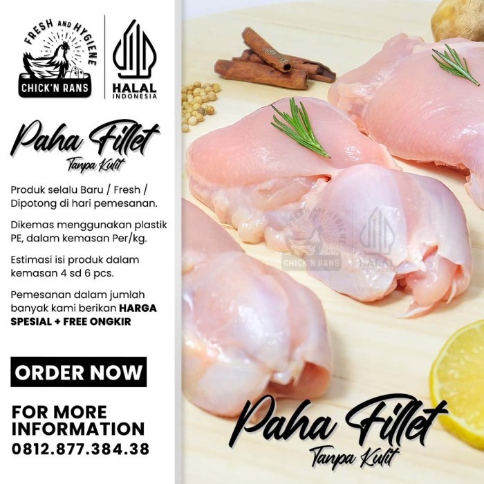 

Daging Ayam Paha Fillet Boneless (Tanpa Kulit)