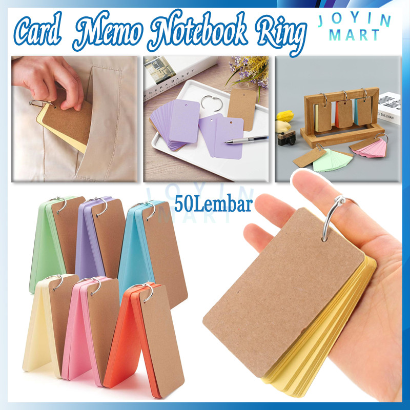 

Flash Card Kosong/Memo Card untuk Belajar/Card Memo Notebook Ring/Notebook Buku Memo