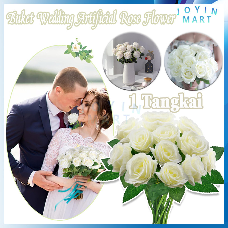 Artificial Bunga Mawar 1 Tangkai/Bunga Mawar Artificial Plastik/Buket Wedding Artificial Rose Flower