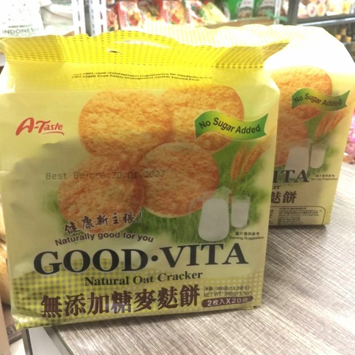 

Terbaru- GOOD VITA NATURAL OAT CRACKER 380GR