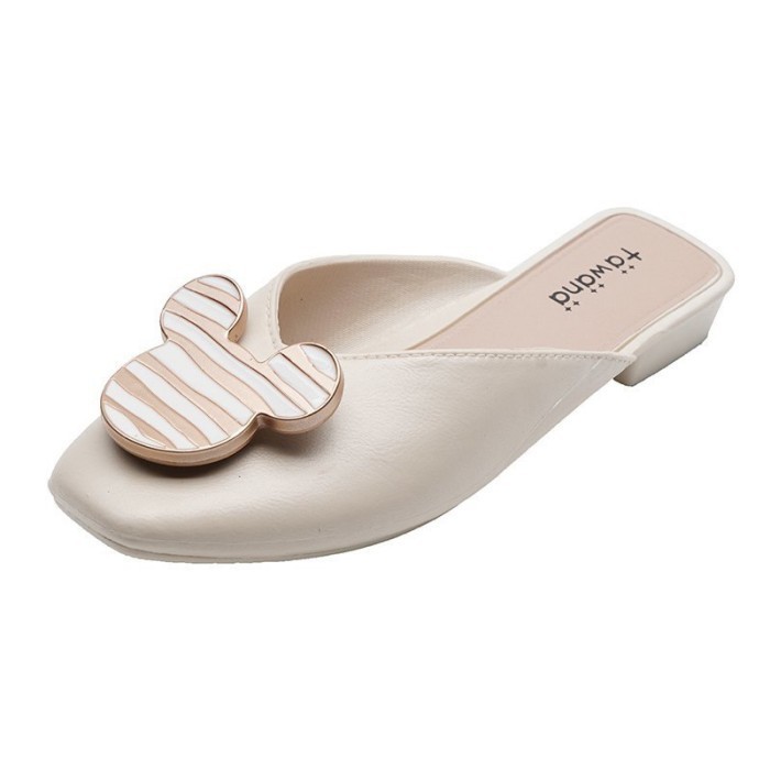 Murmer Sandal wanita Tawana Mickey import - Cream, 39