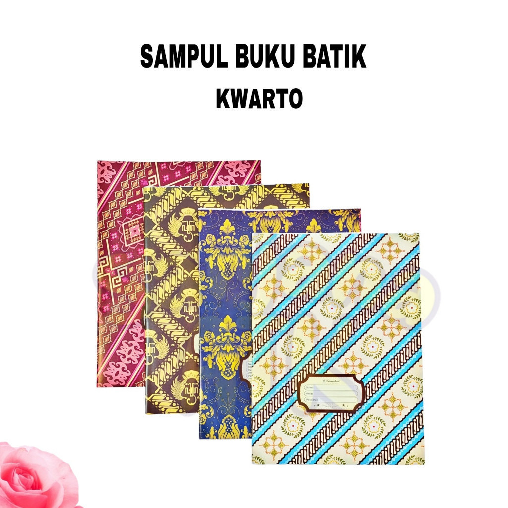 (20 Lembar) Sampul Buku Tulis Batik Ukuran Kwarto Samak Buku Batik