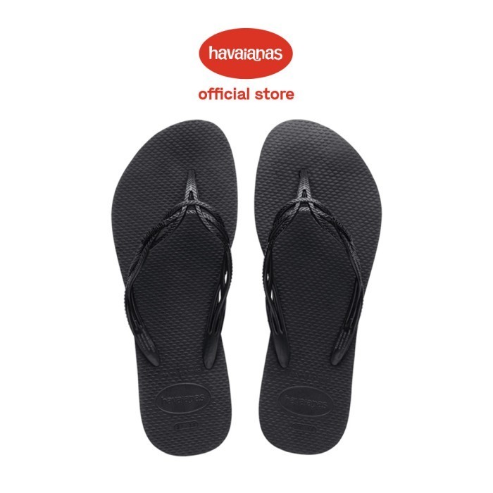 Koleksi Terbaru Havaianas Woman Flash Sweet 9382-New Graphite/ - Sandal Wanita (Hitam) - Hitam, 39/4