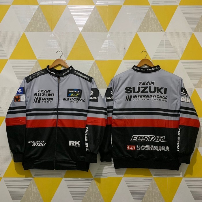 DISKON- JAKET NASCAR VINTAGE RACING TEAM SUZUKI/ YAMAHA DAN TEAM HONDA - SUZUKI ABU ABU, L
