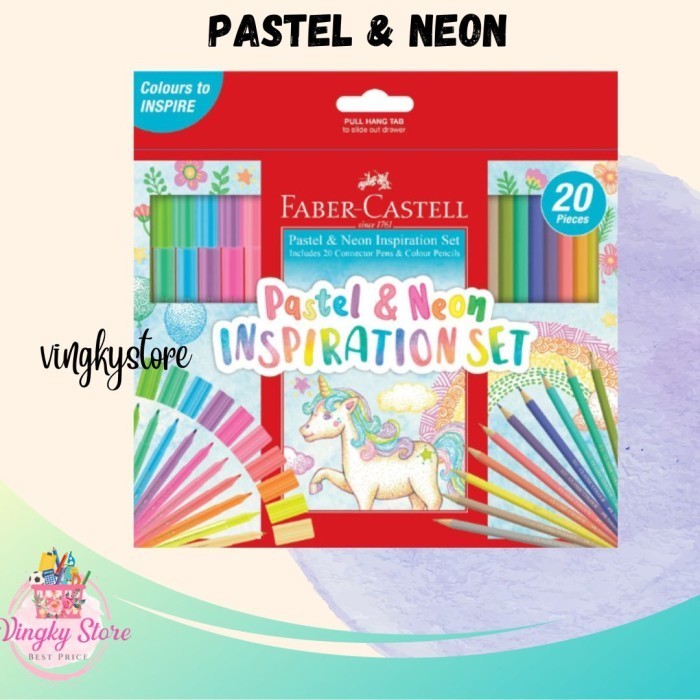 

✨LARIS✨ -Connector Pen Pensil Warna / Pastel Neon Inspiration Set Faber Castell