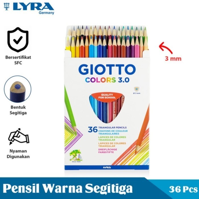 

✨LARIS✨ -Giotto Color 3.0 Triangular Pencil set 36 - pensil warna