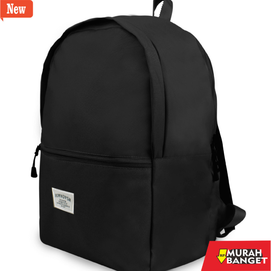 Tas Ransel Pria Kekinian Rown Dvsn Bag pack Black - Rown Division Tas Ransel Morinda Black