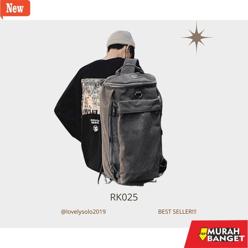 Tas Ransel Pria Kekinian Suitable Travel Bag Tas Pria Sling Ransel Kanvas Unisex Sports Activities T