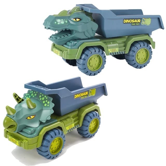 [Best]New Mainan Dinosaurus Mainan Mobil Truck Tanpa Baterai Dinosaurs Vehicle - Truck, T-rex