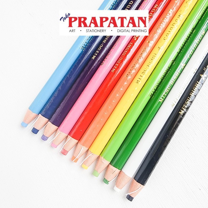 

DS99 Pensil Kaca Mitsubishi Rainbow 7610 | Dermatograph Pencil - Light Green 5