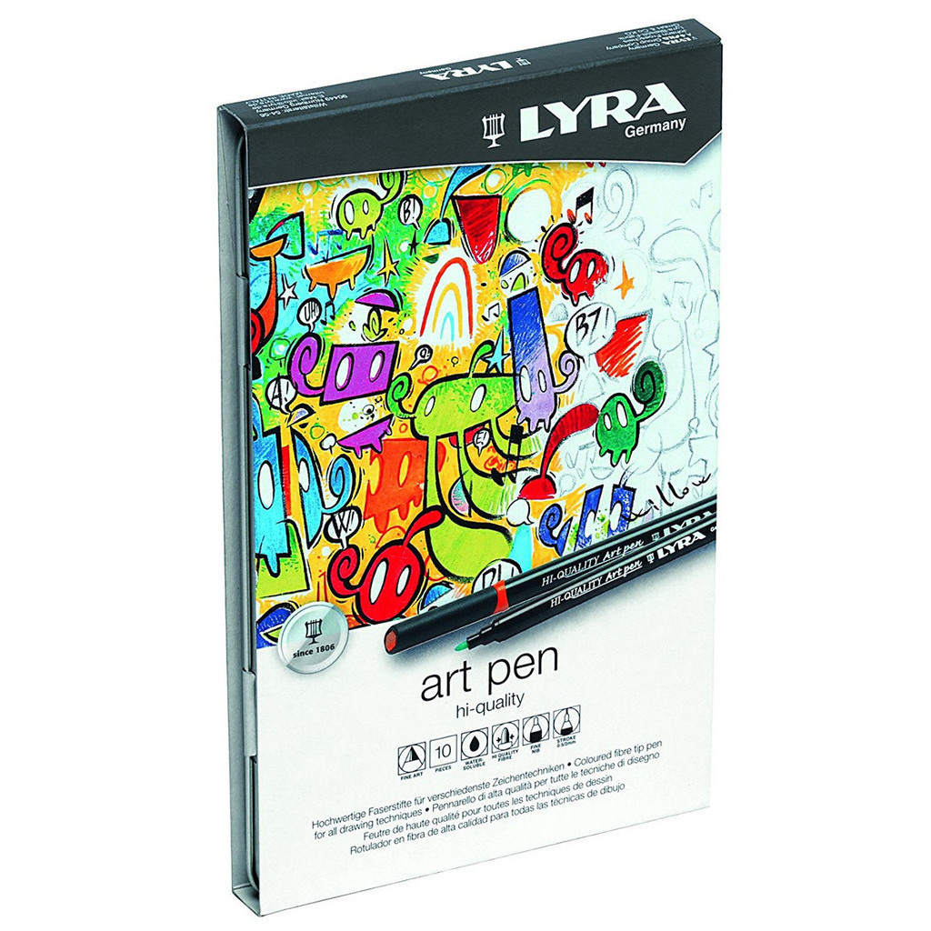 

Lyra Hi-Quality Art Pen 10 Metal Box Reff 6751100 / Pen Kaligrafi