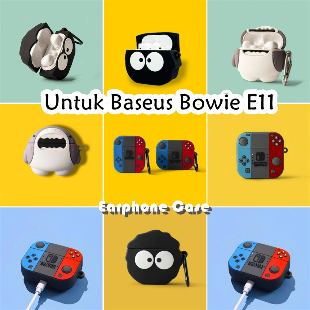 【variety】Untuk Baseus Bowie E11 Case Kreatif Kartun Soft Silikon Earphone Case NO.2