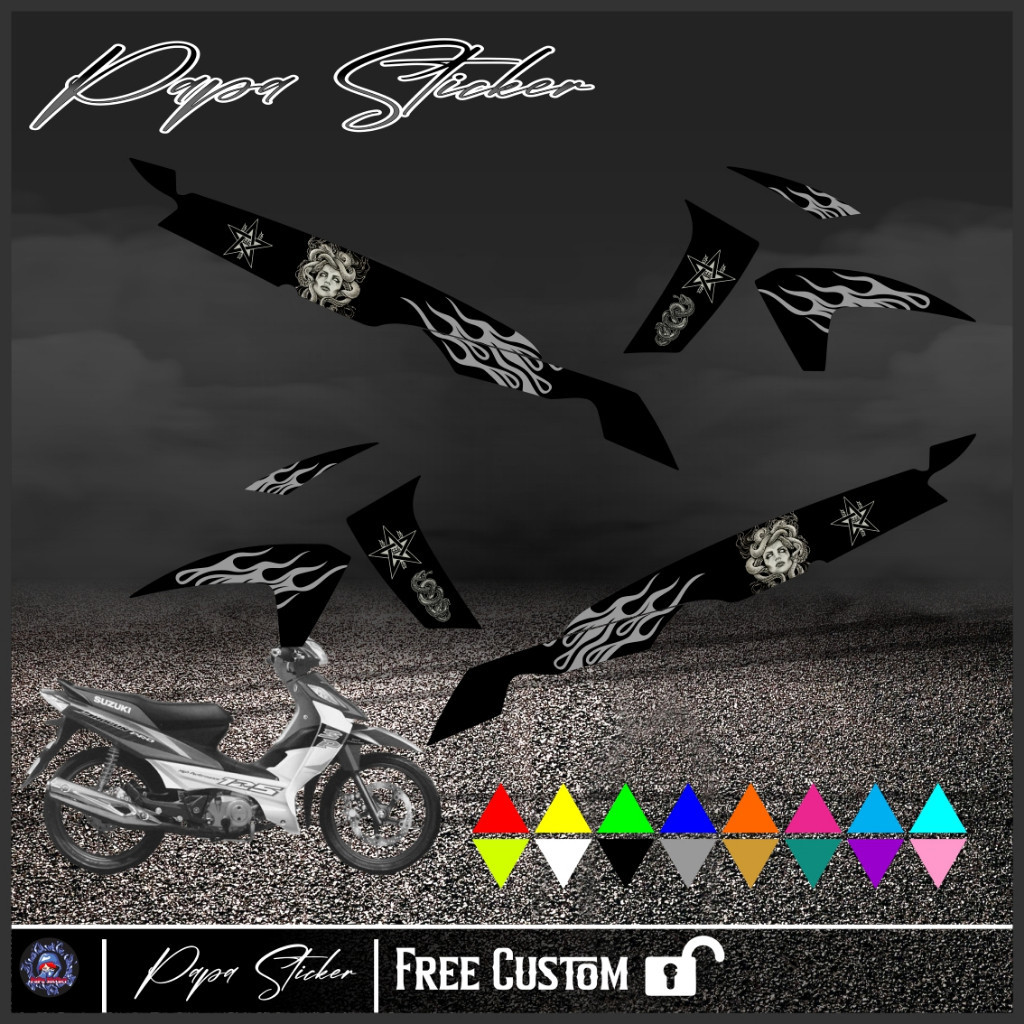 Stiker Striping Shogun 125 SP medusa 666