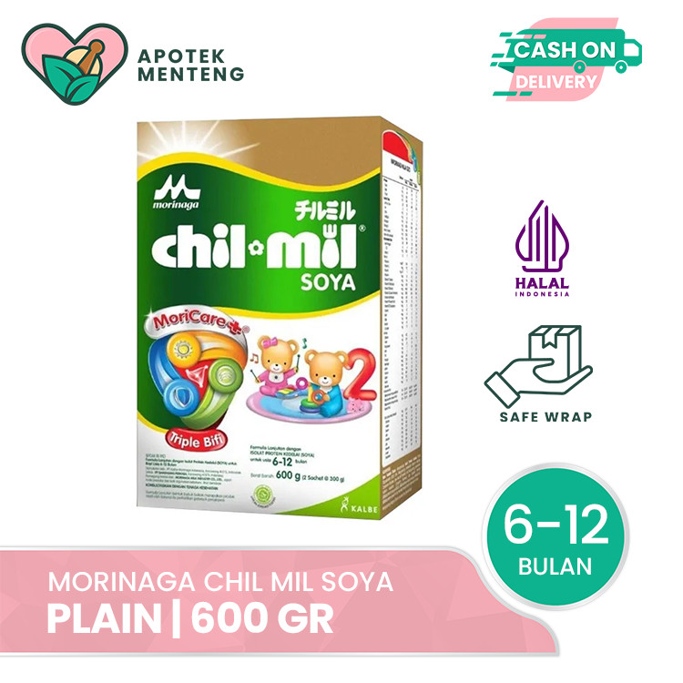 Morinaga Chil Mil Soya 600 Gr - Susu Formula Bayi lanjutan