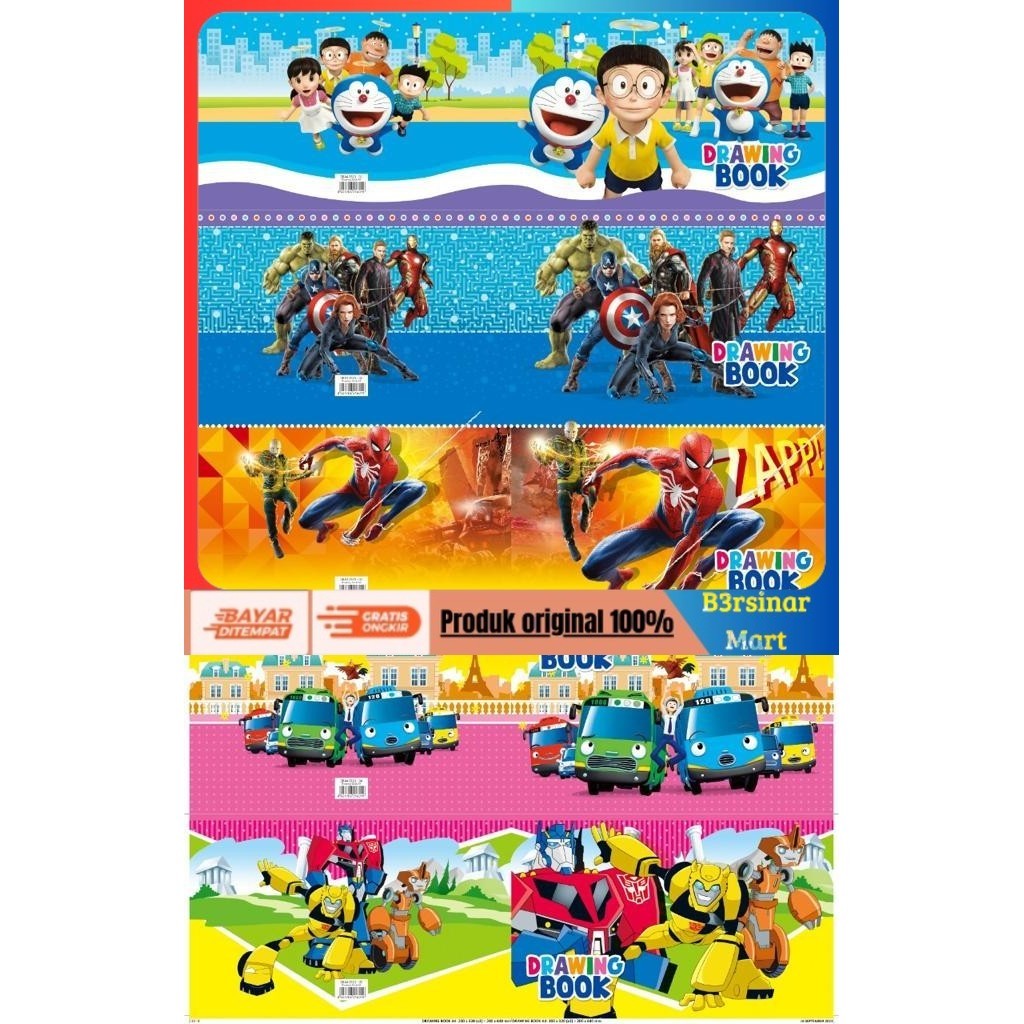 

[KUALITAS TERBAIK] BUKU GAMBAR A4 DODO [PACK -10 BUKU] - LAKI
