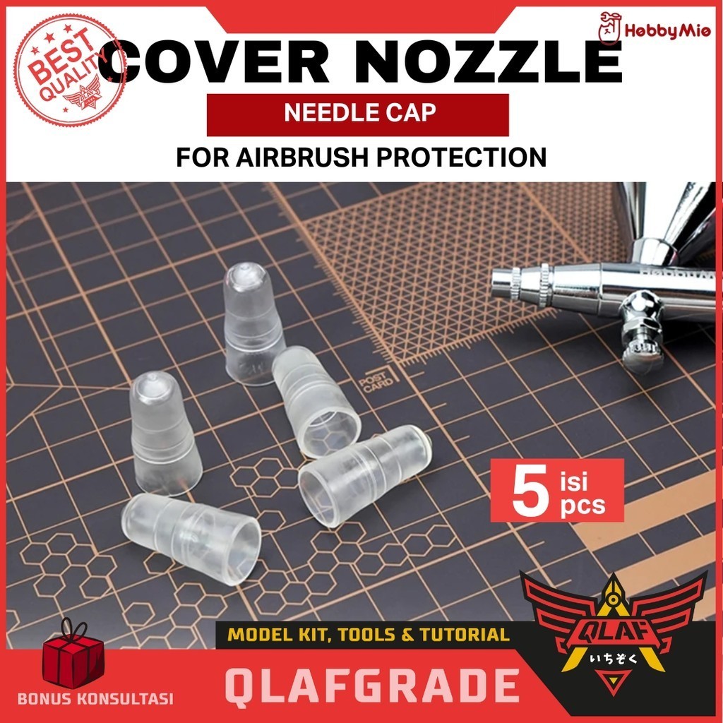 Needle Cap COVER NOOZLE Hobby mio - AirBrush Protection pelindung ujung  penbrush